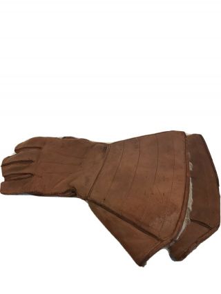 Vintage Motorcycle Leather Gloves Medium Size