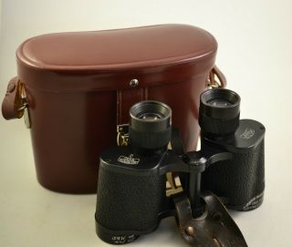Vintage Carl Zeiss Jena Deltrentis 8 X 30 Binoculars In Leather Case