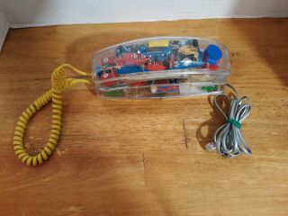 Vintage Conair Clear Phone Transparent See - Through Telephone Model Hac Sw 205