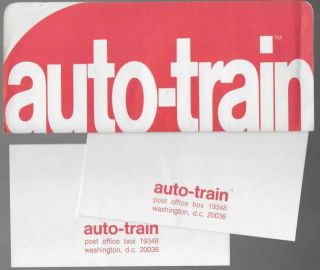 1979 Pre Amtrak Auto - Train Fold Out Brochures / Envelopes / Paper Ephemera