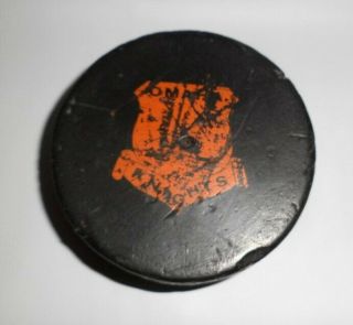 Vintage Omaha Knights Central Hockey League Game Puck