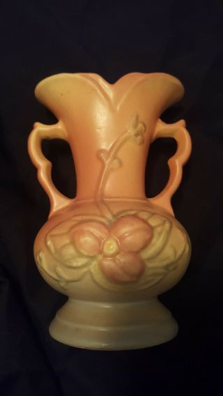 Vintage Hull Art Pottery Wildflower Vase W - 1 - 5 1/2 ",  Raised Letters,  1946 - 47 Ec