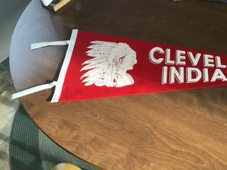 1930’s Cleveland Indians Chief Wahoo Pennant - Full Size