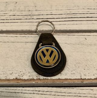 Vintage Volkswagen Vw Car Leather Key Fob Key Chain Key Ring