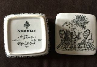 Bjorn Wiinblad Nymolle Denmark Vintage Porcelain Trinket Box " Cigarette "