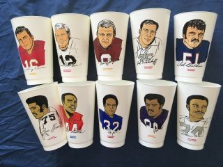 1972 7 - 11 Nfl Slurpee Cups Complete Set 1 - 60 Missing 1 Cup