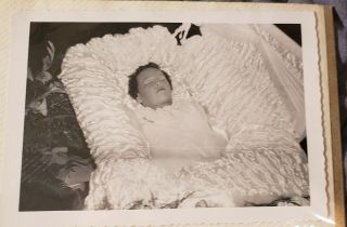 Vtg Photo Album pgs - Post Mortem - 10 yr old Girl - 1953 3