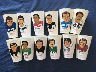 1973 7 - 11 Nfl Slurpee Cups Complete Set 1 - 80 Missing 5 Cups