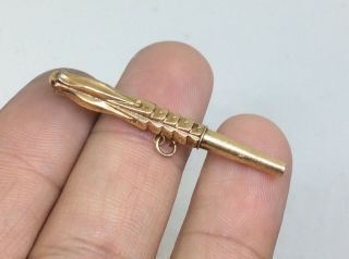 Antique Victorian 15ct Gold Ratchet Pocket Watch Key Winder Fob Pendant