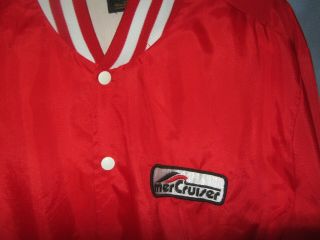 Vtg Swingster MerCruiser Snap button Nylon Baseball Jacket sz XL Mercury Racing 3
