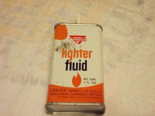Vintage Empty 4 Ounce Conoco Lighter Fluid Tin