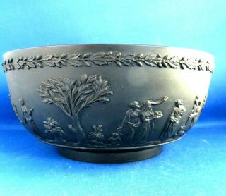 Antique 19thc Fine Wedgwood Black Basalt Bowl C1850
