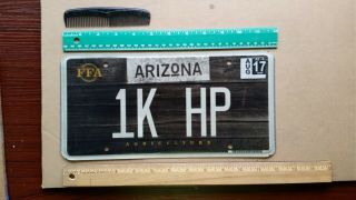 License Plate,  Arizona,  Specialty: Agriculture,  Vanity: 1k Hp,  1,  000 Horsepower