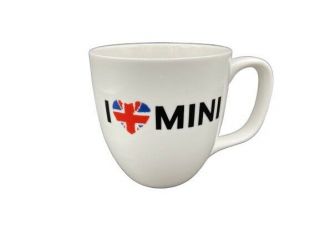 I Love Mini Cooper Coffee Mug Cup Uk Flag Heart British Flag Union Jack