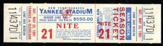 Dave Righetti First Career Win Full Game Ticket May 23,  1981 Yankees & Indians