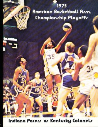 1973 Aba Championship Playoff Julius Erving Pacers Vs Colonels Program Em