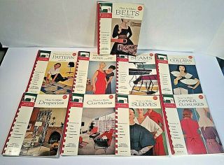 Set Of 9 Vintage 1960 Singer Sewing Library How To Make Curtains Collars & More