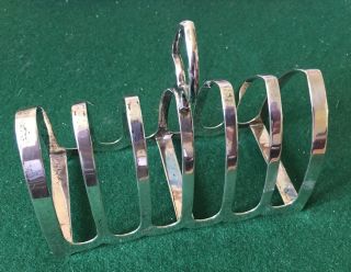 Silver Six Division Toast Rack.  146gm.  Edward Viner Sheffield 1937 Perfect