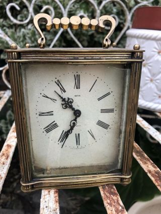 Vintage Brass Mechanical Carriage Clock Smiths Spares Or Repairs