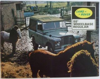 Vintage 1969 Sales Brochure - Land Rover 88 Inch Wheelbase Regular