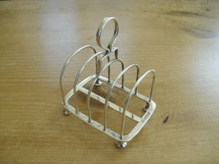 Victorian Solid Silver 4 Slice Toast Rack - Martin Hall & Co.  Sheffield 1897
