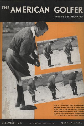 The American Golfer,  December 1933 - Gene Sarazen Cover