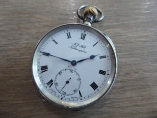 Zenith H.  F Gill Northampton Antique Gents Silver Cased Pocket Watch