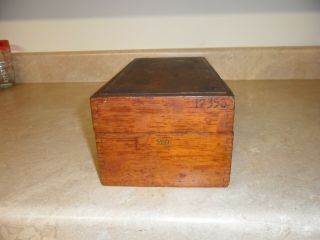 Vintage Finger Jointed Globe Wooden File Box