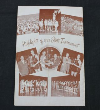 1954 INDIANA HIGH SCHOOL BASKETBALL FINALS TOURNAMENT PROGRAM MILAN,  HOOSIERS 3