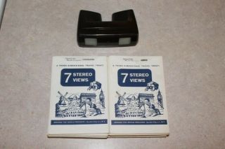 Vintage Tru - Vue 3 - Dimension Viewer With 40 Color Film Cards Around The World Prg
