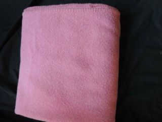 Wonderful Vintage Pink Raspberry Wool Blanket 64 X 72