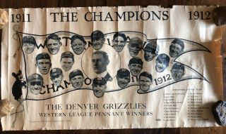 1911 1912 Denver Grizzlies Western League Baseball Buck Weaver Chicago Black Sox