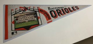 Vintage 1970 Baltimore Orioles World Champions Team Photo Pennant