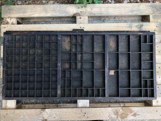 Letterpress Wooden Printers Tray,  type cases x 2 - Scottish size – printmaking 2