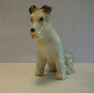 Vintage Dog Porcelain Figurine Special Scottish Fox Terrier German (?)