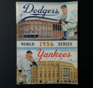 1956 York Yankees Vs Brooklyn Dodgers Official World Series Program