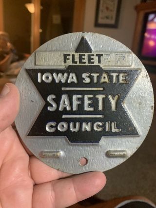 Iowa State Safety Council License Plate Topper