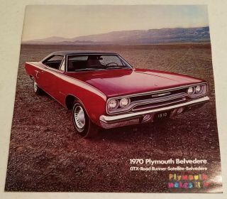 1970 Plymouth Belvedere,  Gtx,  Road Runner 20 Page Sales Brochure