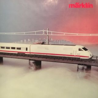 Vintage Marklin Promo Poster - Model Railways Trains Railroads Toys Ho - 39x27