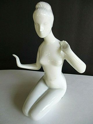 Vintage Czech Royal Dux Porcelain White Nude