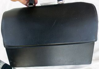 Vintage Schell Black Leather Doctor Medical Bag 58425 with Keys 3
