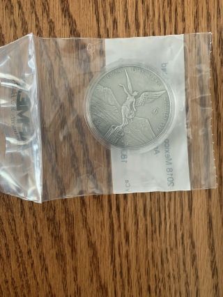 2018 Mexico 1 Oz Silver Libertad Antique Finish - First Year Of Finish