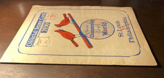 1930 World Series Program Philadelphia A ' s at St Louis Cardinals Sportsmans Park 3