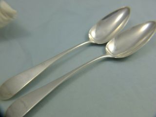 Antique 2 Solid Silver Georgian Table Spoons,  London 1808