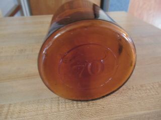 Antique Globe amber glass fruit jar 
