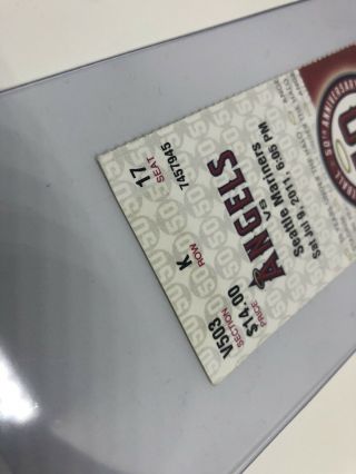 Mike Trout Los Angeles Angels Full First MLB Hit Ticket Stub 7/9/11 Look 3