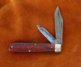 Vintage Antique Folding Pocket Knife Case Xx Jack 1940 - 1965 Red Bone Wow