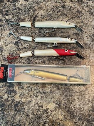 4 Diff.  Vintage Rapala Sliver 13 Crankbaits Fishing Lure Bass Pike Striper