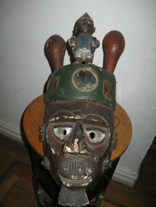 Antique Yoruba Guelede Mask Nago Region Mid 20th Century