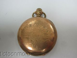 Antique Awwco Waltham Grade No 610 16s 7j Hunting Case Pocket Watch 1899